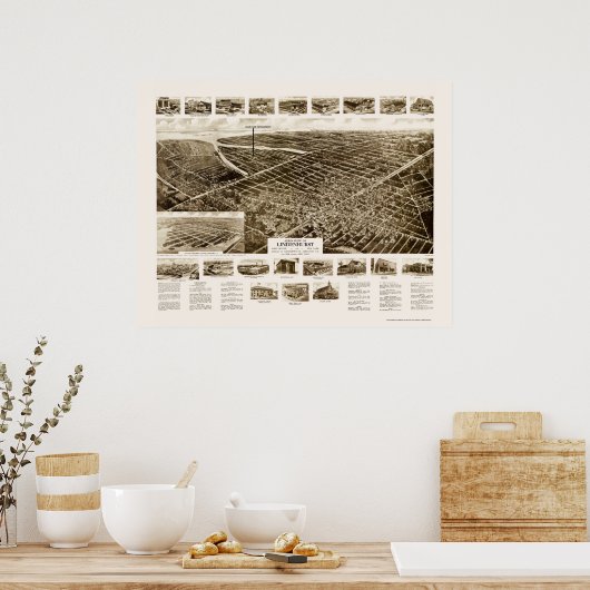 Lindenhurst, NY Panoramic Map - 1926 Poster (Keuken)