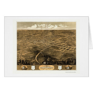 L'indépendance, carte panoramique de MOIS - 1868