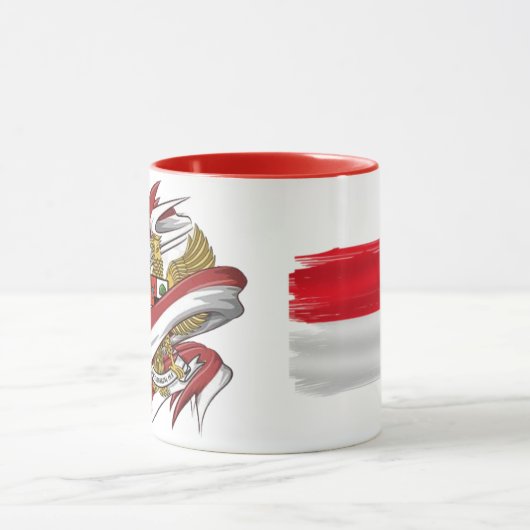 L'Indépendance indonésienne Thème Mug (Centre)