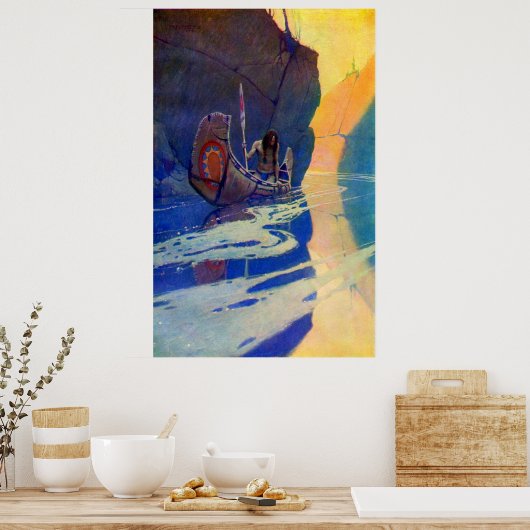 L'Indien dans sa solitude NC Wyeth 1907 Poster (Cuisine)