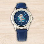Lindo Patron de Nave Espacial Niños<br><div class="desc">Lindo patron con figura de un astronauta en el espacio exterior y el nombre de tus hijos!! Este diseño es ideal para niños y niñas amantes del espacio exterior, un magnifico regalo para niños que esten por aprender a usar su primer reloj se puede regalar ya sea para cumpleaños, navidades,...</div>
