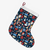 lindo patrón de Navidad Grote Kerstsok (Voorkant (Hangend))