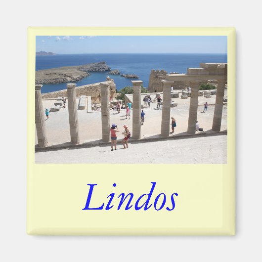 Lindos Acropolis Magneet (Voorkant)