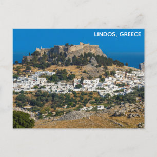 Lindos Griekenland Kasteel Rhodes Island Grieks re Briefkaart
