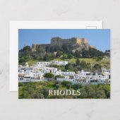 Lindos, île de Rhodes, Grèce Carte postale (Devant / Derrière)