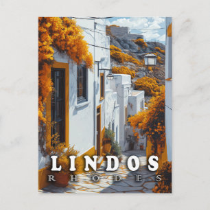 Lindos, Rhodos: Griekse architectuur Briefkaart