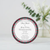 Lindsay Scottish Mariage Round Invitation (Debout devant)