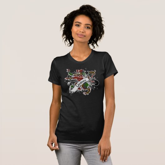 Lindsay Tartan Lion T-shirt (Voorkant volledig)