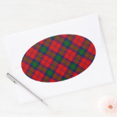 Lindsay tartan red green plaid ovale sticker (Envelop)