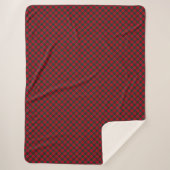 Lindsay tartan red green plaid sherpa deken (Voorkant)