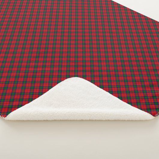 Lindsay tartan red green plaid sherpa deken (3/4)