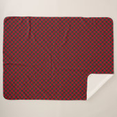 Lindsay tartan red green plaid sherpa deken (Voorkant (horizontaal))