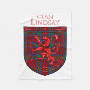 Lindsay Tartan Scottish Play Lion Rampant Fleece Deken