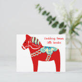 Lindsborg, Kansas Red Dala Horse Briefkaart (Staand voorkant)