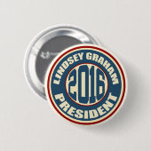 Lindsey Graham voor President in 2016 Ronde Button 5,7 Cm (Voorkant /achterkant)
