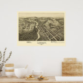 Lindsey, PA Panoramic Map - 1895 Poster (Keuken)