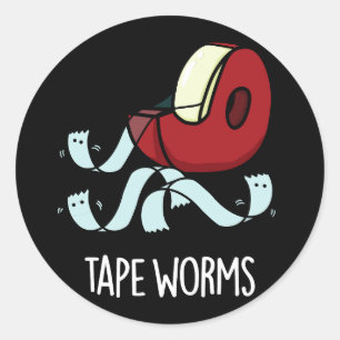 Lindwormen Grappige Plakband Woordgrapjes Donkere Ronde Sticker