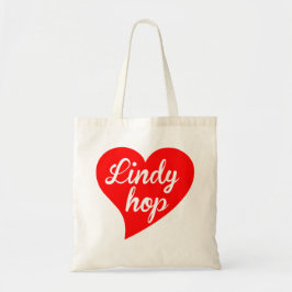 Lindy Hop Big Red Heart Tote Bag