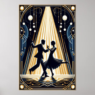 Lindy Hop Poster vintage de la salle de danse