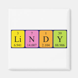 Lindy periodieke table name magnet magneet