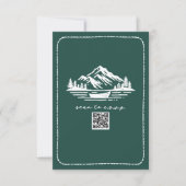 Line Art Bergen Kano QR Code Trouwen RSVP (Voorkant)