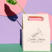 Line Art Bird Custom Handmade with love, Large Rubberstempel