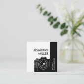 Line Art Camera Fotografe Visitekaartje (Staand voorkant)