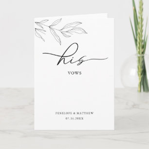 Line Art Foliage Leaf his Vows Kaart