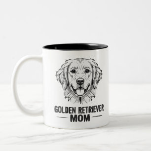 Line Art Golden Retriever Chien Maman Mug cadeau