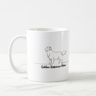 Line Art Golden Retriever Dog Mom Gift Mok