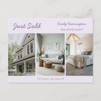 Line Art Just Sold Mauve Real Estate Agent Briefkaart