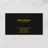 Line Art Mensen die werken op computers | Geel Visitekaartje (Achterkant)