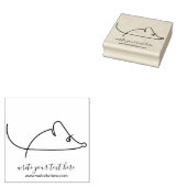 Line Art-minimalistische muis Rubberstempel (Gestempeld)