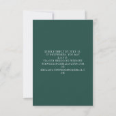 Line Art Mountains Emerald QR Code Wedding RSVP (Dos)