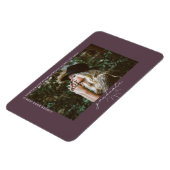 Line Art Paars Afstuderen Foto aankondiging Magneet (Linkerzijde)