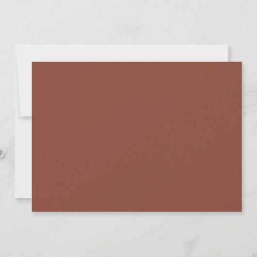 Line Art Seashell Terracotta Rustiek Strand Bruilo Save The Date (Achterkant)
