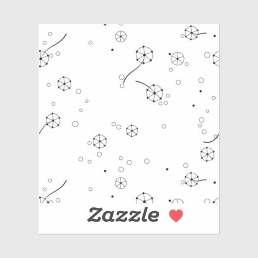 Line Art, Star Dust Custom-Cut Vinyl Sticker (Vel)