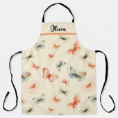Line Art Stijlvolle vlinders Schort (Voorkant)