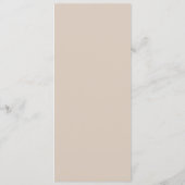 Line Art Tan Botanical Wedding Menu (Achterkant)