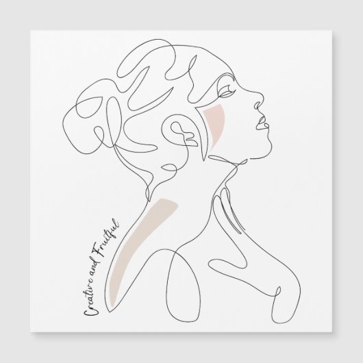 Line Art tekening - Creatief en Vruchtbaar (Voorkant)