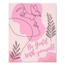 Line Art Woman Face Fotovergroting Foto Afdruk