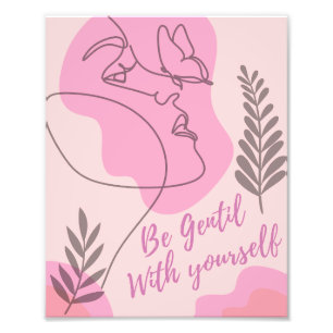 Line Art Woman Face Fotovergroting Foto Afdruk