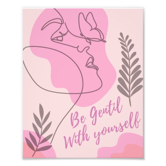 Line Art Woman Face Fotovergroting Foto Afdruk (Voorkant)