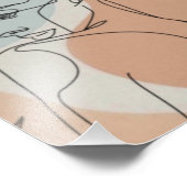 Line Art Woman & Leaves Fotovergroting Foto Afdruk (Hoek)