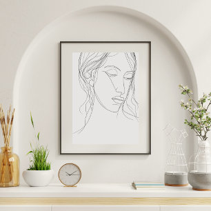 Line Art Woman minimalist Poster