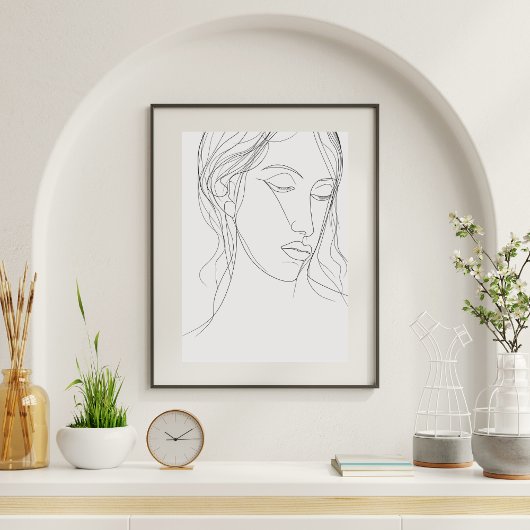 Line Art Woman minimalist Poster