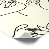 Line Art Women Illustrations Modern Minimalist  Poster (Hoek)