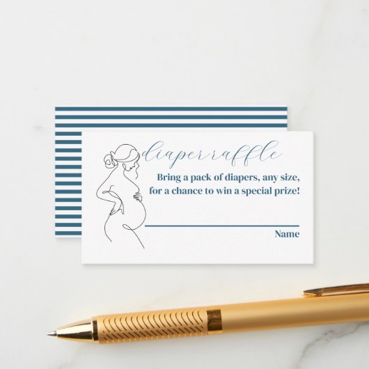 Line Art Zwangerschap Minimalistische behuizing Ka Informatiekaartje (Voorkant / Achterkant in situ)