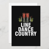 Line Dance Country Square Dance Line Dancing Cadef Kaart (Voorkant / Achterkant)