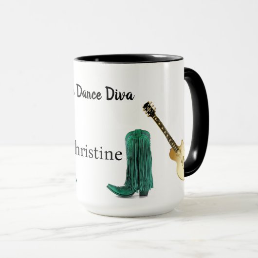 Line Dance Diva Mug (Devant droit)